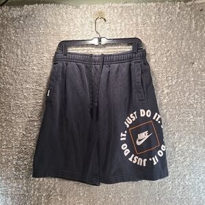 Nike Mens M Jdi Fleece Pull On Shorts Drawstring Just Do It Swoosh Black, READ